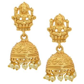 Gold Plated Laxmi Earring 2