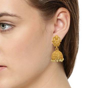 Gold Plated Laxmi Earring 3