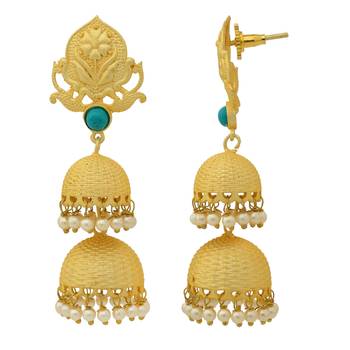 Golden Jhumkas 4