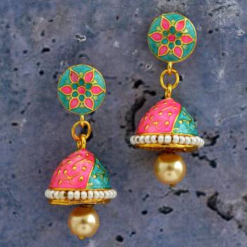 Multicolor Earrings Designer Mina Earring For Girls 1