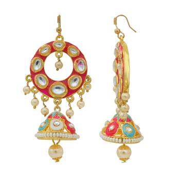 Multicolor Kundan Earrings for Beautiful Womans 4