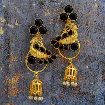 Peocock Jhumki Earring 1