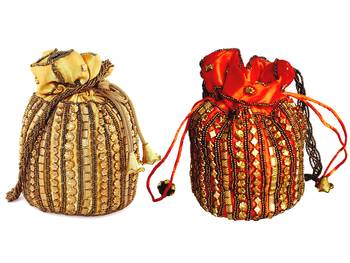 Designer Potli Bag Combo With Beadwork For Women 1