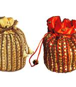 Designer Potli Bag Combo With Beadwork For Women