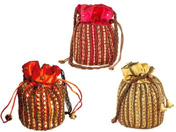 Designer Potli Bag Combo With Beadwork For Women (3) 1