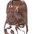 Water Resistant Mini Backpack for Girls/Kids Material Patent Leather with High Quality Gloss Finish Brown Color