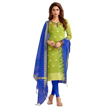 Parrot-Green Banarasi Banarasi Salwar 1