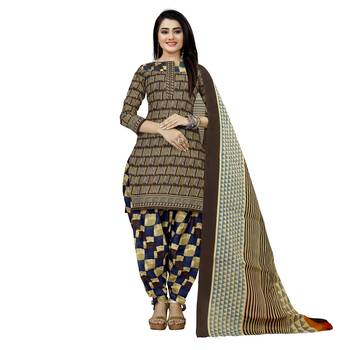 Brown Printed Cotton Salwar 1