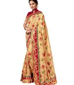 Yellow Embroidered Pure Silk Saree With Blouse