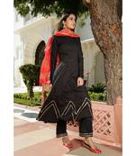 black plain Cotton kurta sets