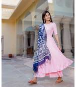 pink plain rayon kurta sets