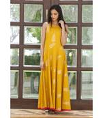 yellow printed Cotton kurta sets