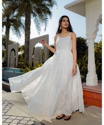 white printed Cotton kurta sets 3