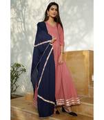 pink plain Cotton kurta sets