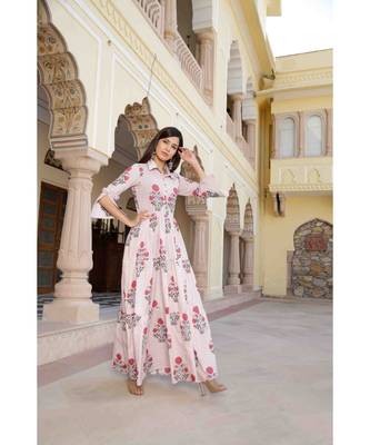 red printed Cotton kurta sets 3