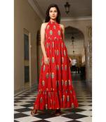 red printed Cotton kurta sets