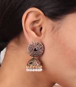 Textured Golden Toned Jhumki