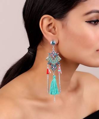 Whimsical Pastel Earrings with Tassels 2
