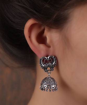 Bird Motif Jhumkas with Jali work. 1