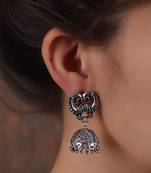 Bird Motif Jhumkas with Jali work.