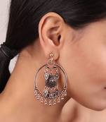 Oxidized Chaandbali with Tribal Trinkets