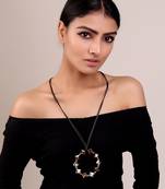 Crystal Circular Pendant Necklace