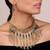Teal Gold Classic Beaded Necklace Set