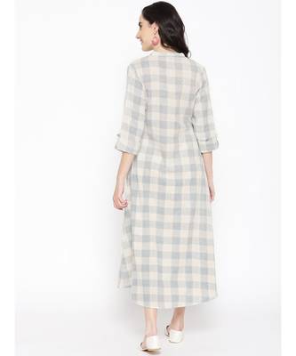 off white printed cotton stitched kurti 4