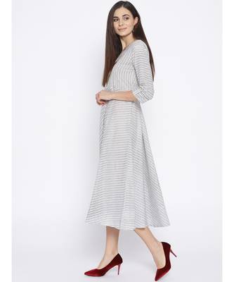 off white embroidered cotton stitched kurti 4