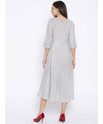 off white embroidered cotton stitched kurti 5
