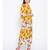 yellow printed cotton stitched kurti