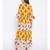 yellow printed cotton stitched kurti