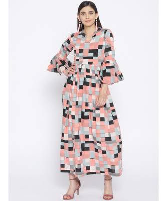 multicolor printed cotton stitched kurti 1