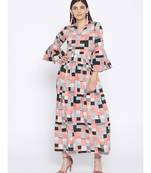 multicolor printed cotton stitched kurti