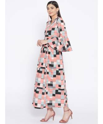 multicolor printed cotton stitched kurti 3