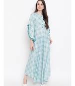 white printed rayon stitched kurti