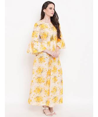 white printed cotton stitched kurti 4