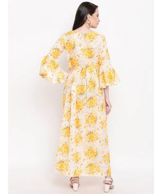 white printed cotton stitched kurti 5