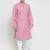 Pink Plain Blended Cotton Kurta Pajama