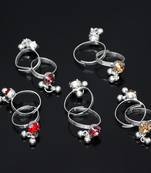 Multicolor toe-rings