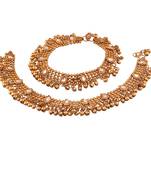 Traditional Gold Plated Kundan Anklet For Girls & Women 