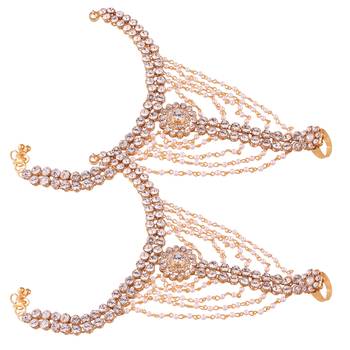 Traditional Kundan Anklets For Women A028W 1