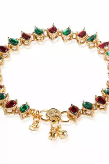 Traditional Kundan Anklets Payal For Girls & Women (A029Mg)