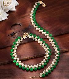 Traditional Kundan Pearl Anklets Payal For Girls & Women (A030G)