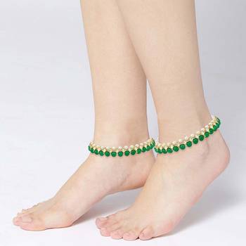 Traditional Kundan Pearl Anklets Payal For Girls & Women (A030G) 3