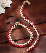 Traditional Gold Plated Kundan Pearl Anklets Payal For Girls & Women 