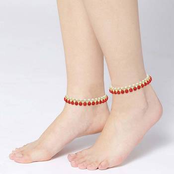 Traditional Gold Plated Kundan Pearl Anklets Payal For Girls & Women  3