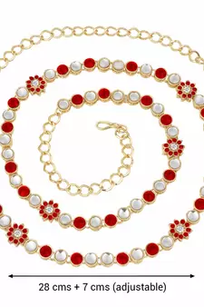 Traditional Kundan & Stone Studded Kamarband For Women B003R