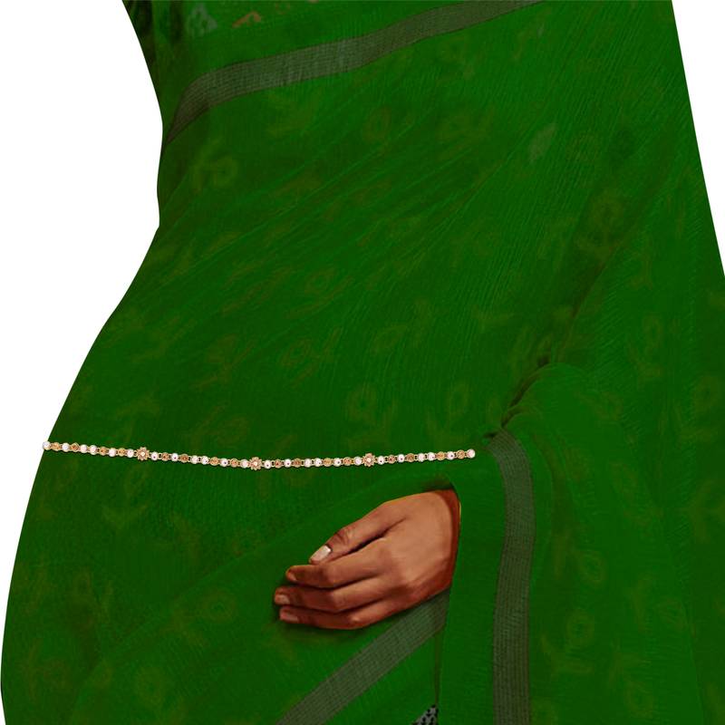 Traditional Gold Plated Kundan & Stone Studded Kamarband For Women B017