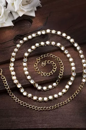 Traditional Gold Plated Kundan Kamarband For Women 